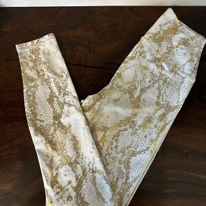 Gold and Cream Snake Print Women's Jeans